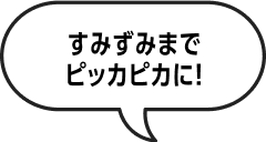 すみずみまでピッカピカに！
